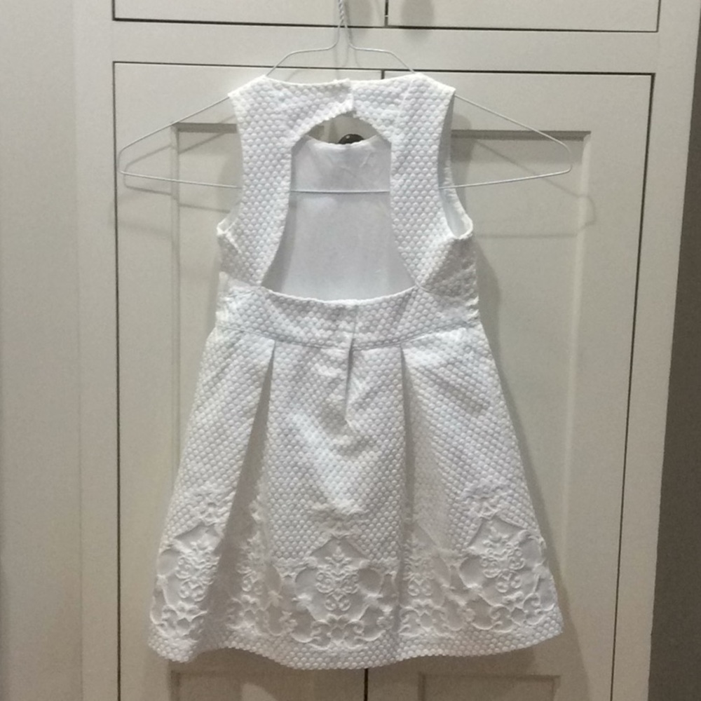 Janie & Jack Back cutout white dress 5